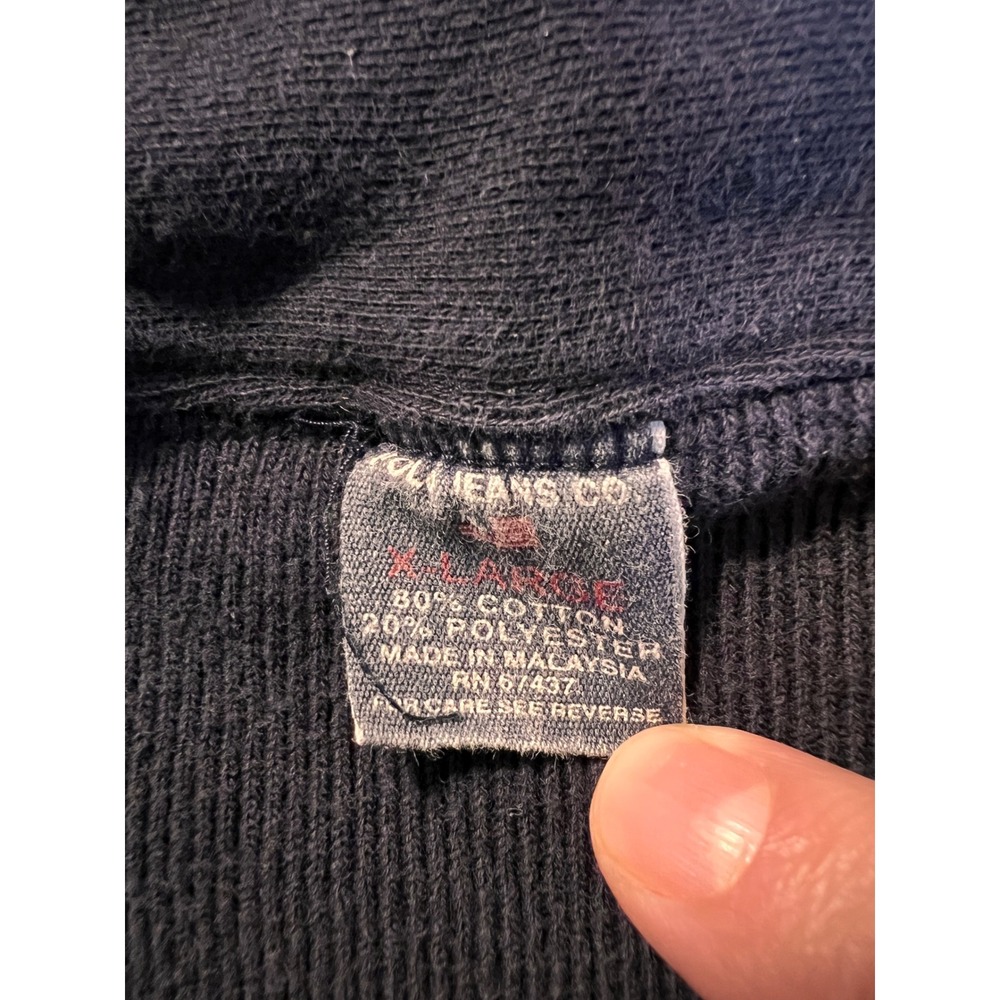 Vintage Polo Jeans Co Ralph Lauren Navy Blue Crewneck Sweatshirt XL - Picture 3 of 7
